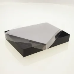 24 Choc Board Base & Clear Lid; Black